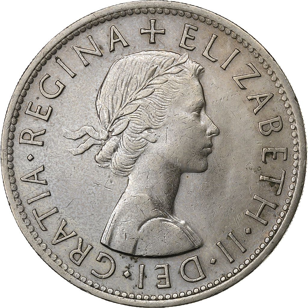 Groot Bretagne, Elizabeth II, 1/2 Crown, 1961, Cupro-nikkel, ZF+, KM:907