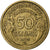 France, 50 Centimes, Morlon, 1939, Brussels, Aluminum-Bronze, EF(40-45)