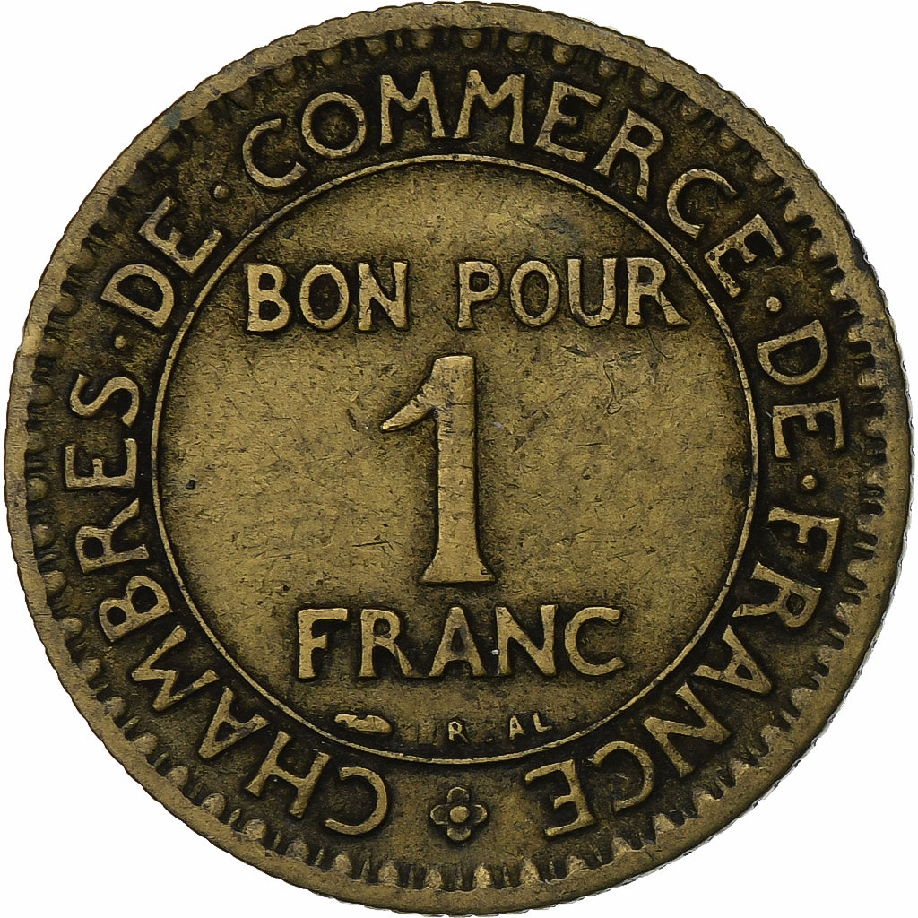 Francia, Franc, Chambre de commerce, 1923, Paris, Alluminio-bronzo, MB+