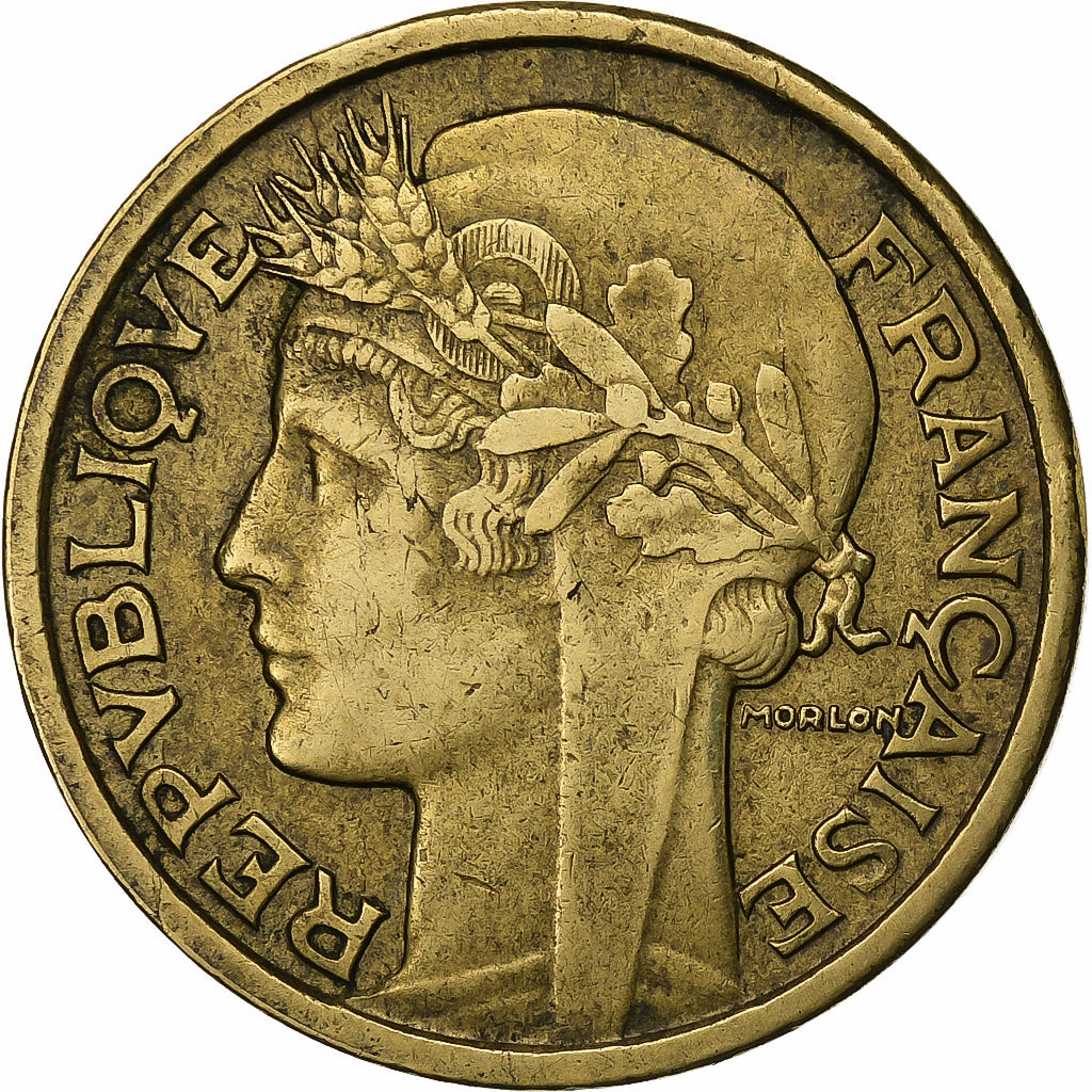 France, 2 Francs, Morlon, 1939, Paris, Aluminum-Bronze, EF(40-45), Gadoury:535