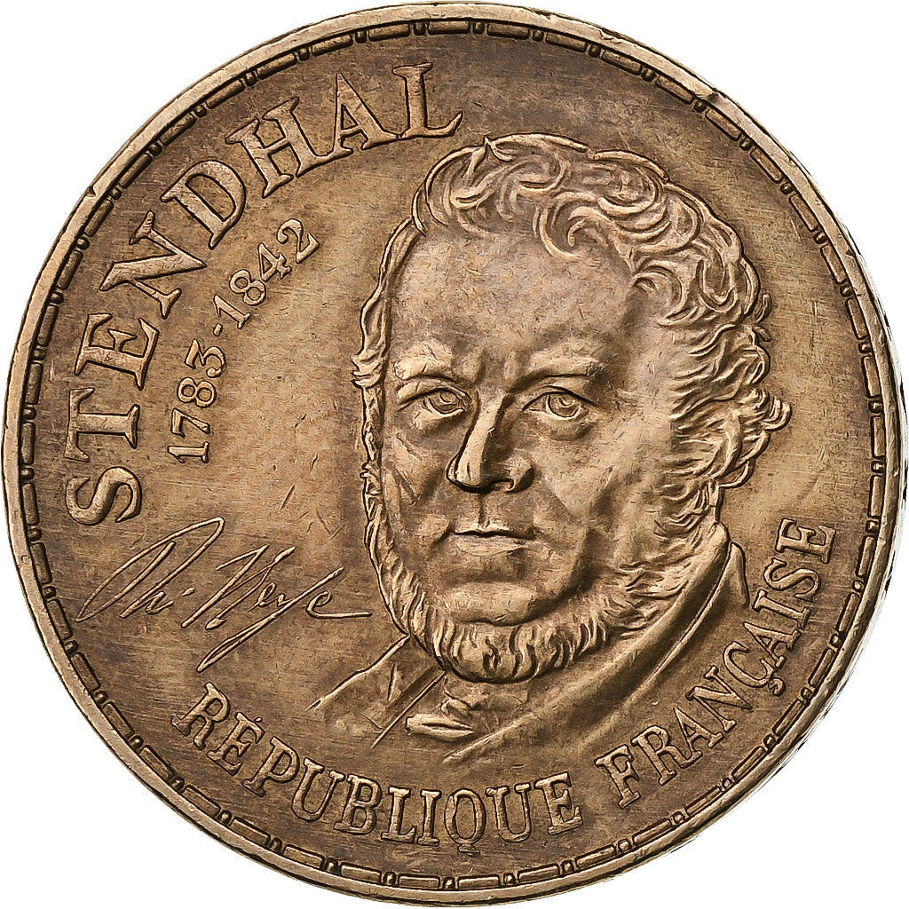 France, 10 Francs, Stendhal, 1983, Paris, Nickel-Bronze, MS(60-62), Gadoury:817