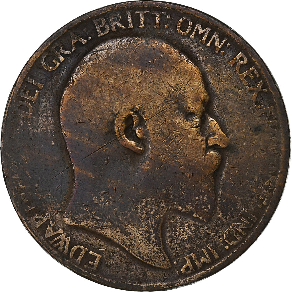 Great Britain, Edward VII, Penny, 1907, Bronze, F(12-15), KM:794.2