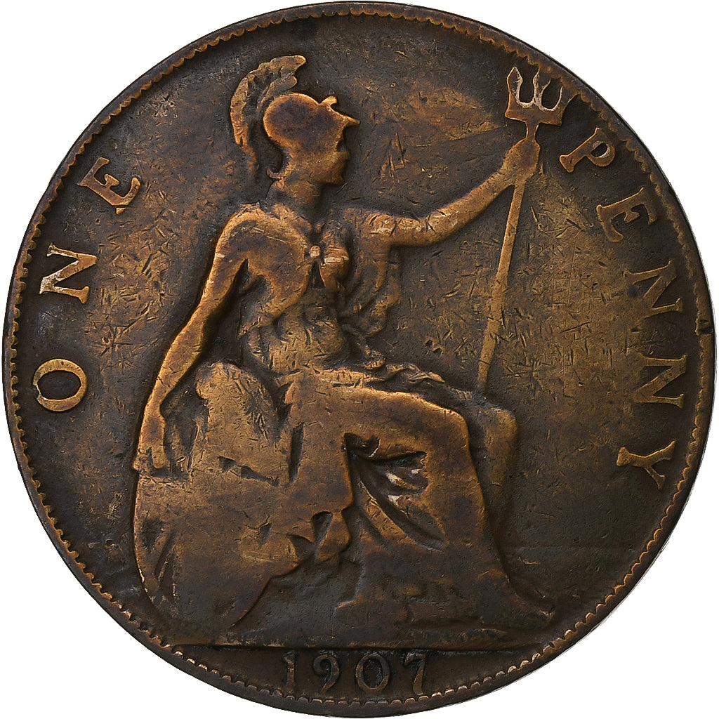 Great Britain, Edward VII, Penny, 1907, Bronze, F(12-15), KM:794.2