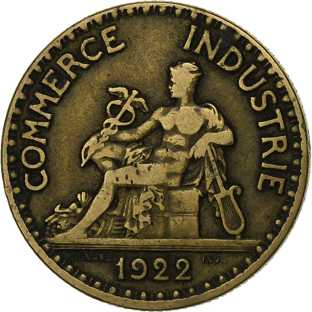 Francia, 2 Francs, Chambre de commerce, 1922, Paris, Alluminio-bronzo, MB