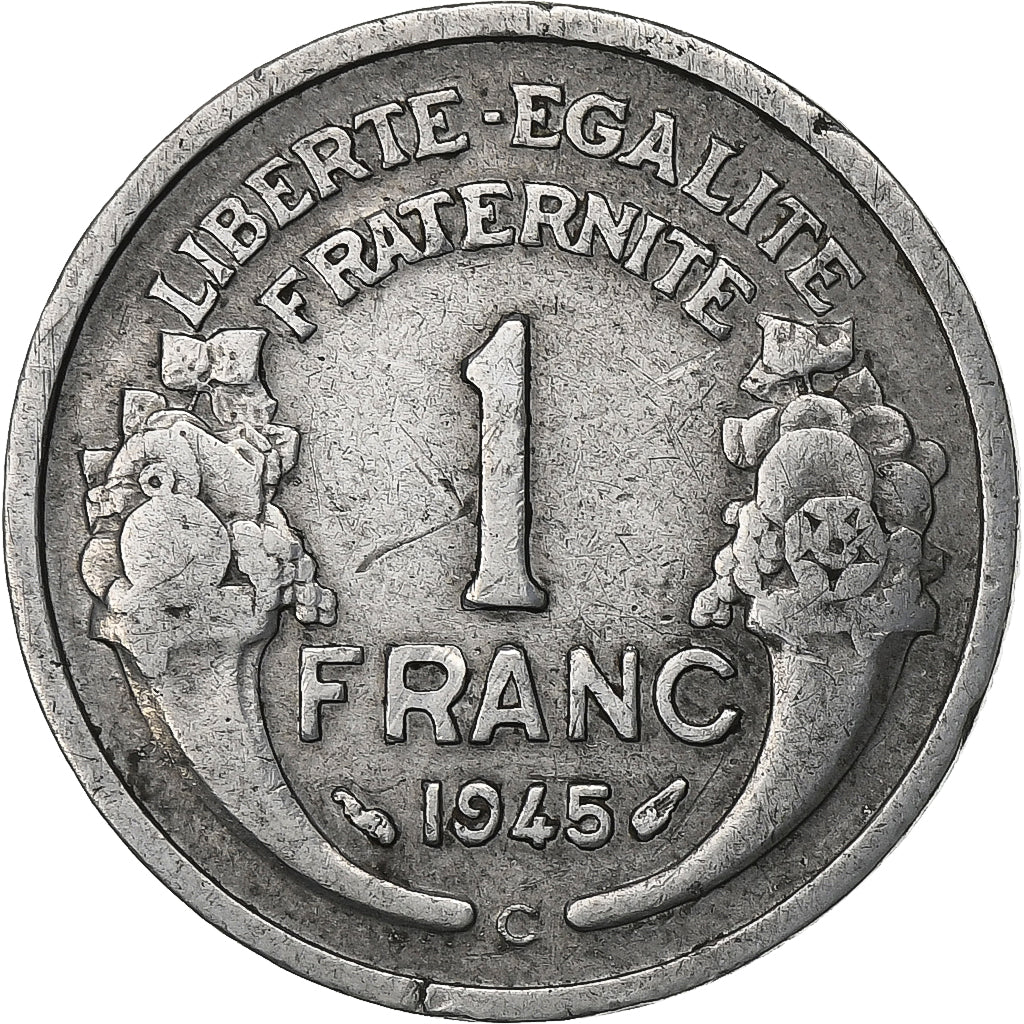 Frankreich, Franc, Morlon, 1945, Castelsarrasin, Aluminium, S+, Gadoury:473a