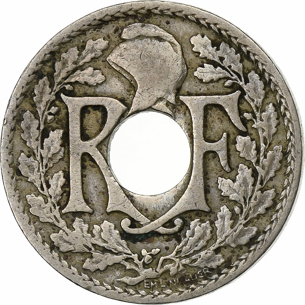 Francia, 5 Centimes, Lindauer, 1919, Paris, Rame-nichel, BB, Gadoury:169, KM:865
