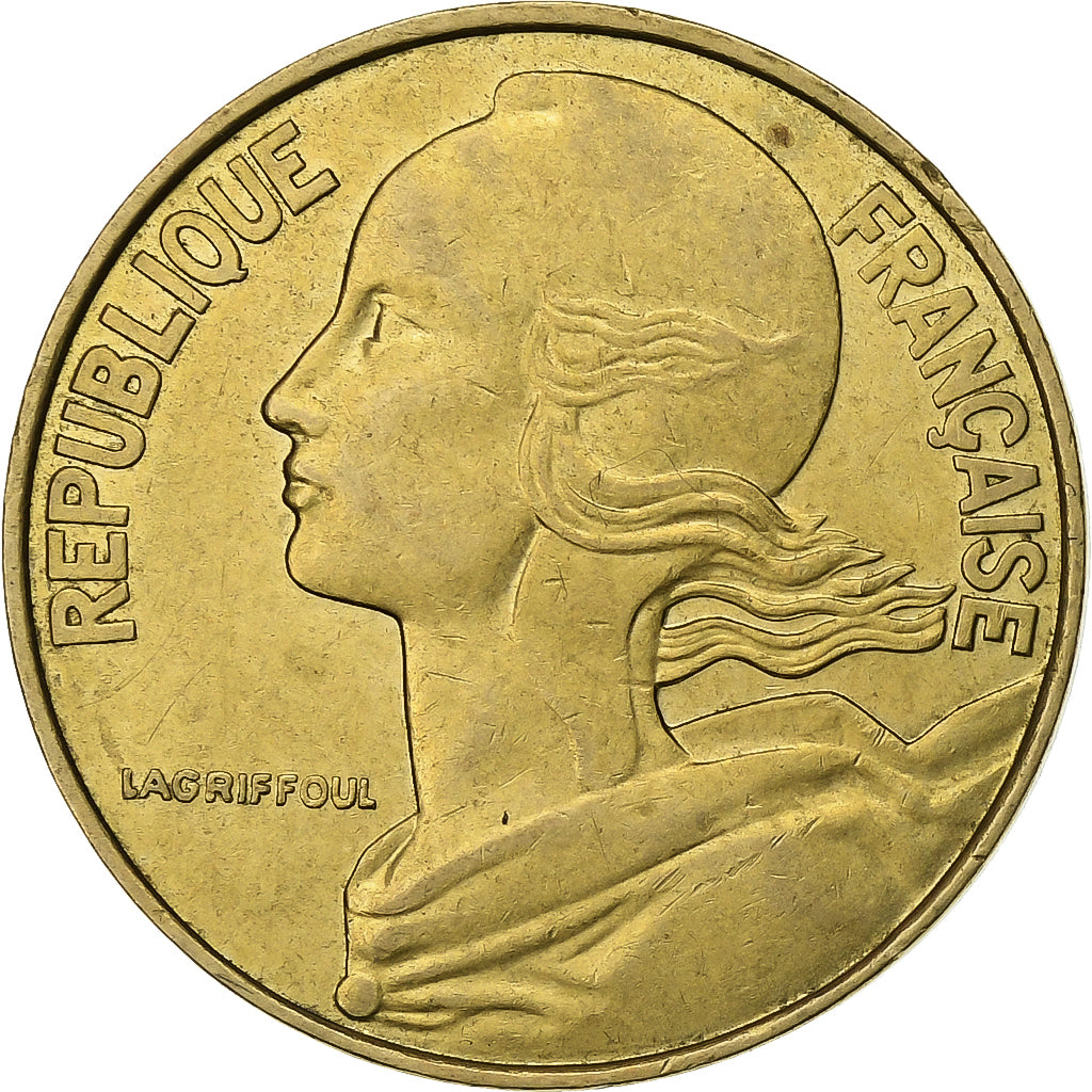 France, 20 Centimes, Marianne, 1985, Paris, Aluminum-Bronze, AU(55-58)
