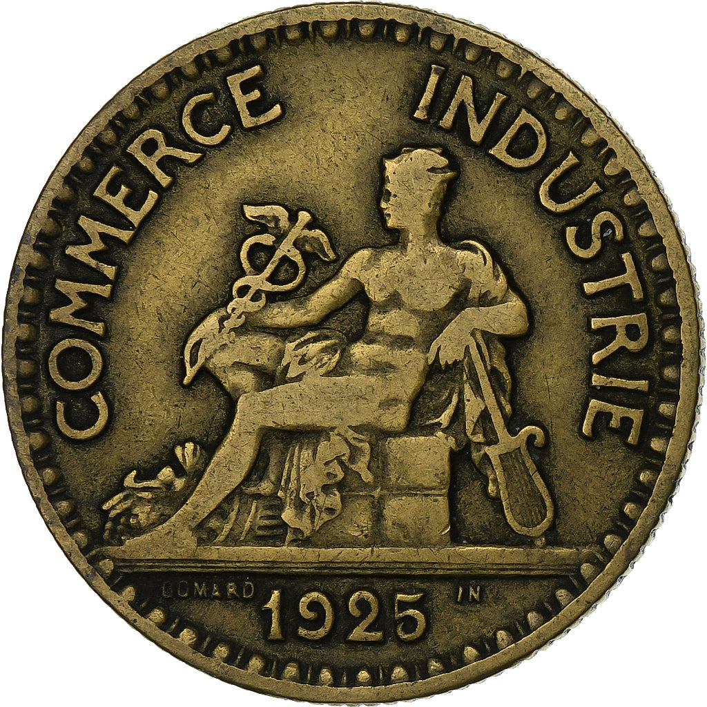 França, 2 Francs, Chambre de commerce, 1925, Paris, Alumínio-Bronze