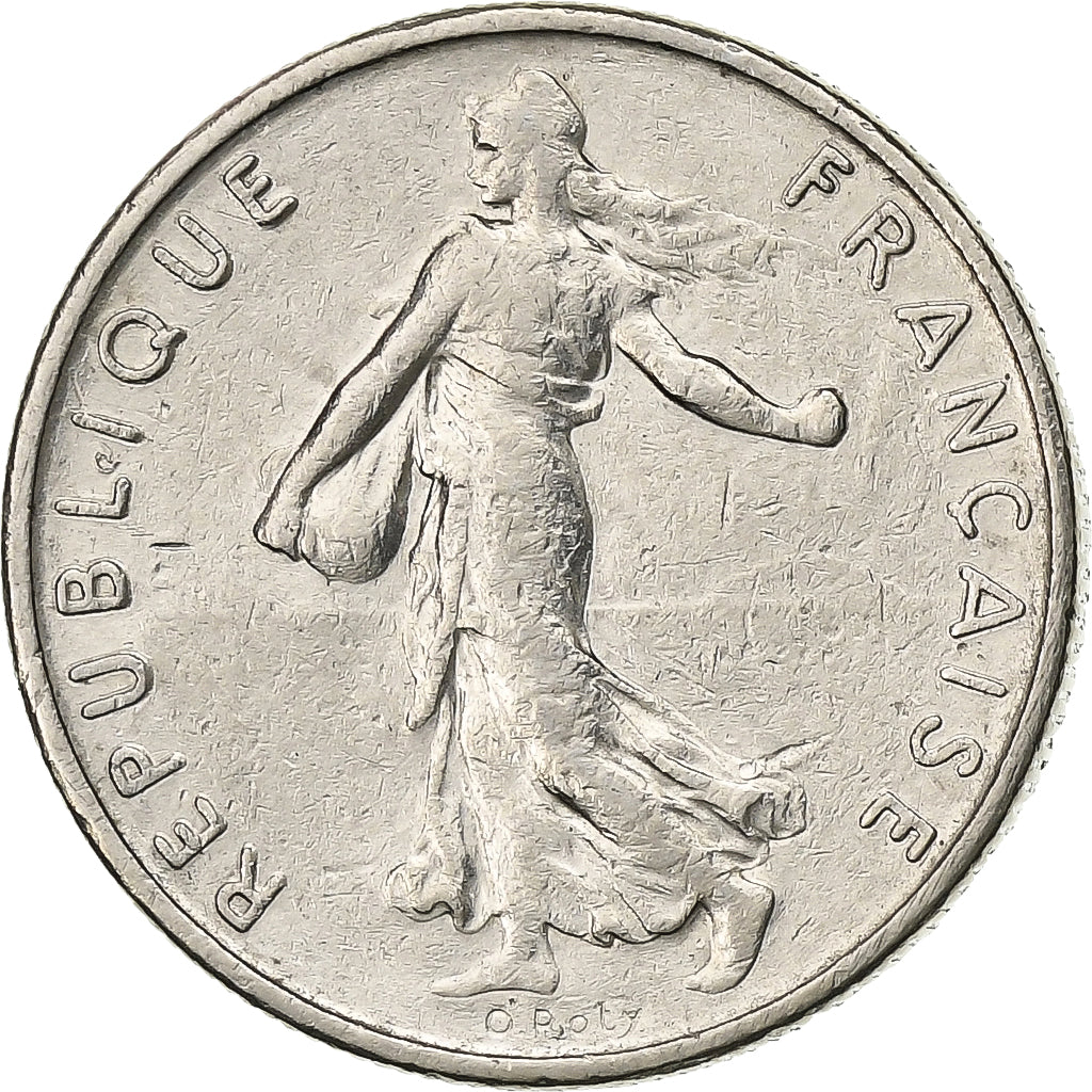 France, 1/2 Franc, Semeuse, 1967, Paris, Nickel, EF(40-45), Gadoury:429
