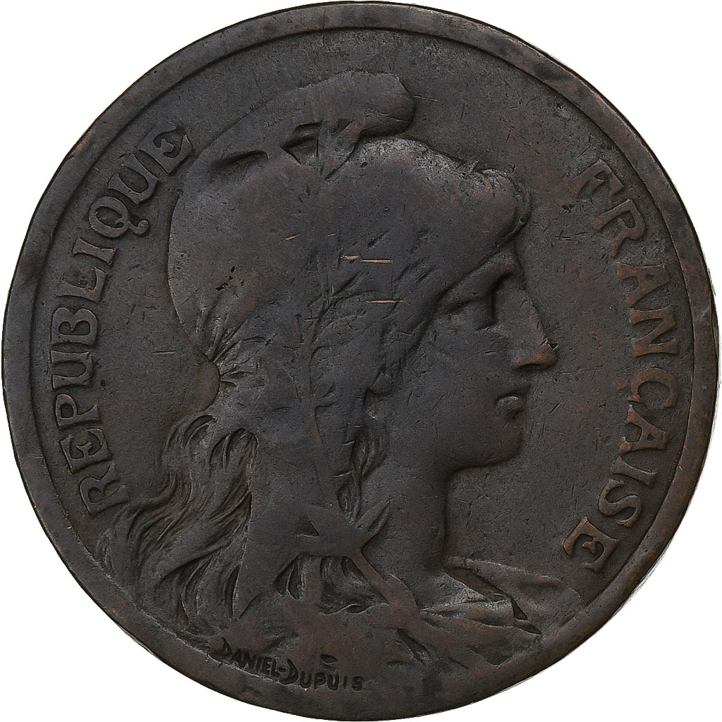Francja, 10 Centimes, Dupuis, 1917, Paris, Brązowy, VF(20-25), Gadoury:277
