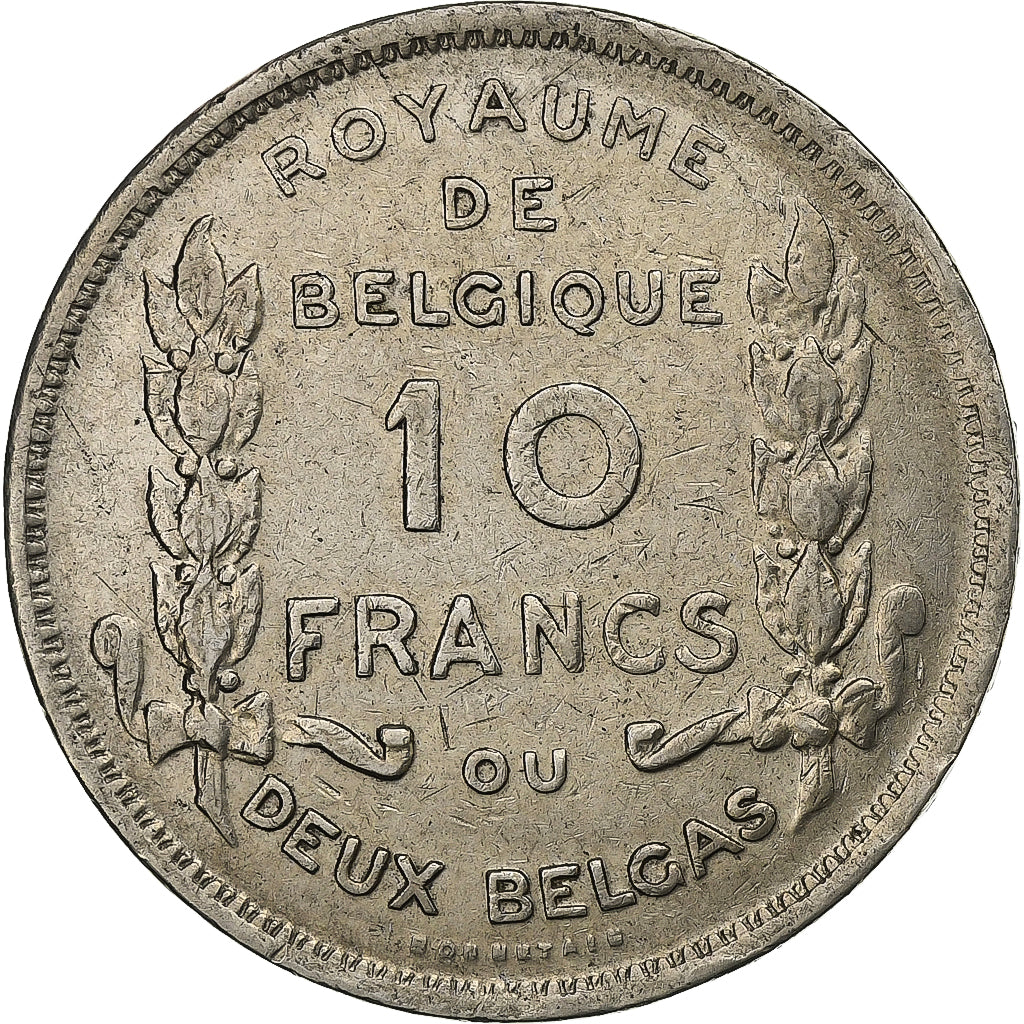 Belgium, Albert I, 10 Francs / 2 Belgas, 1930, Royal Belgium Mint, Nickel