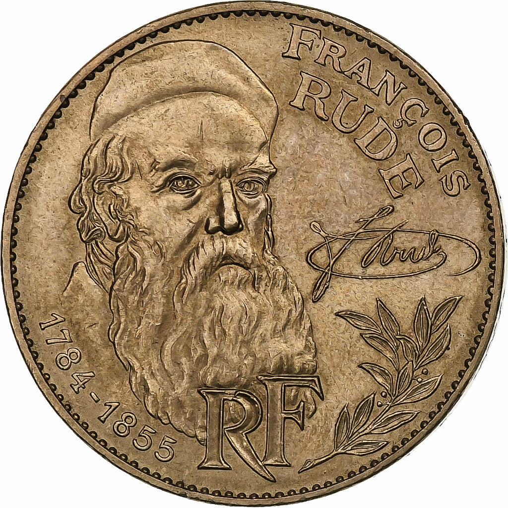 Francja, 10 Francs, François Rude, 1984, Nikiel-Brąz, MS(60-62), Gadoury:818