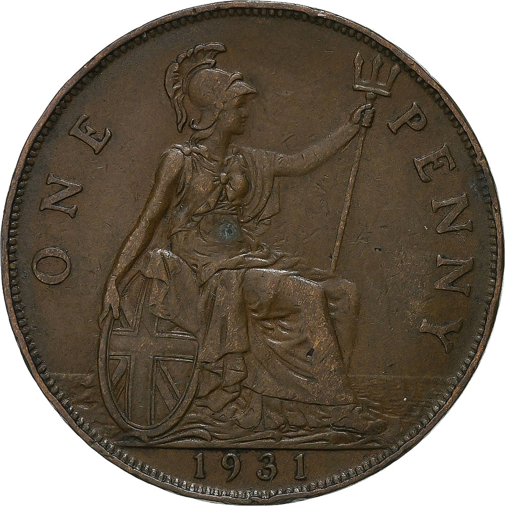 Gran Bretaña, George V, Penny, 1931, Bronce, MBC, KM:838