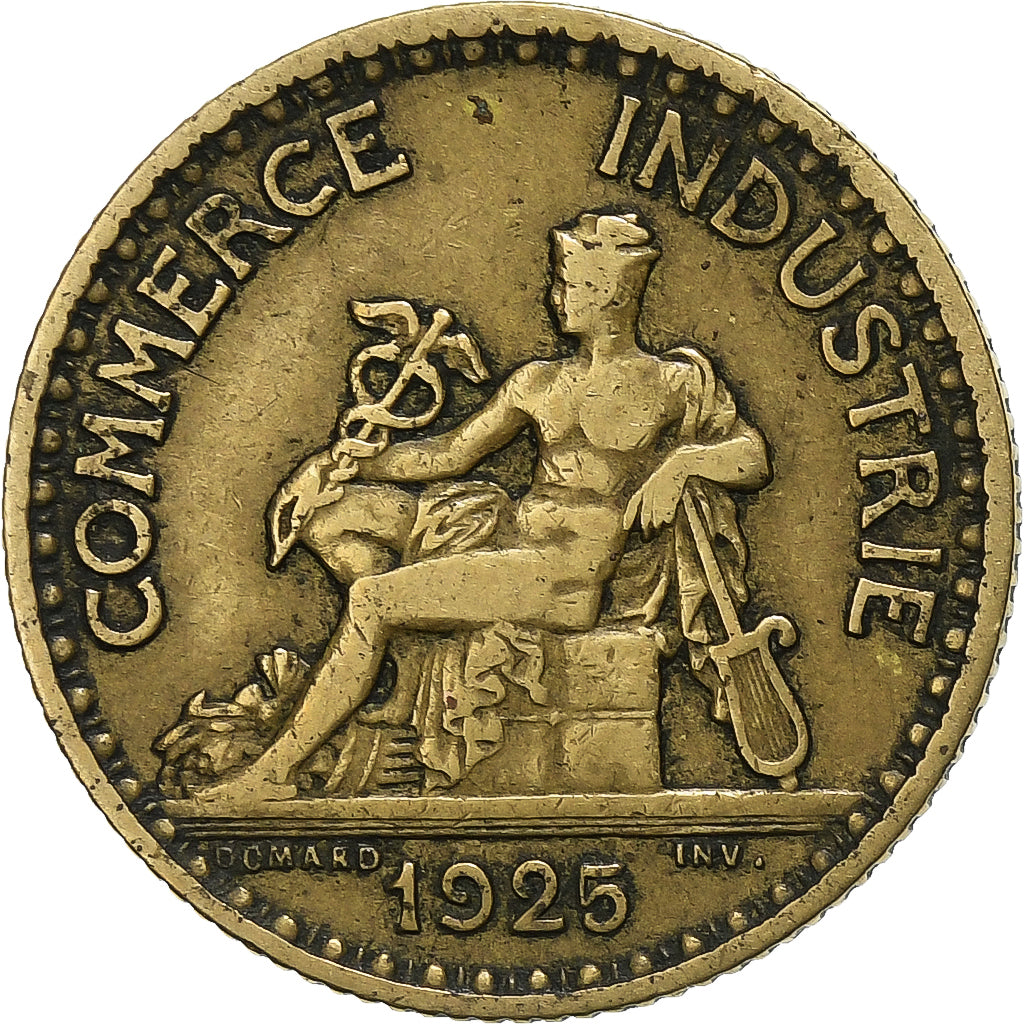 Francja, Chambre de commerce, Franc, 1925, Paris, VF(20-25), Aluminium-Brąz