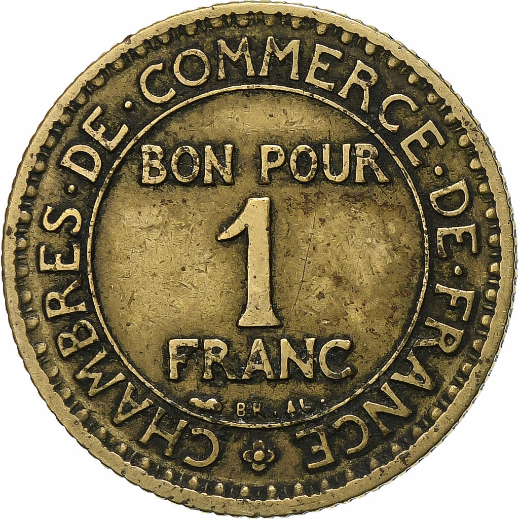 Francja, Chambre de commerce, Franc, 1925, Paris, VF(20-25), Aluminium-Brąz