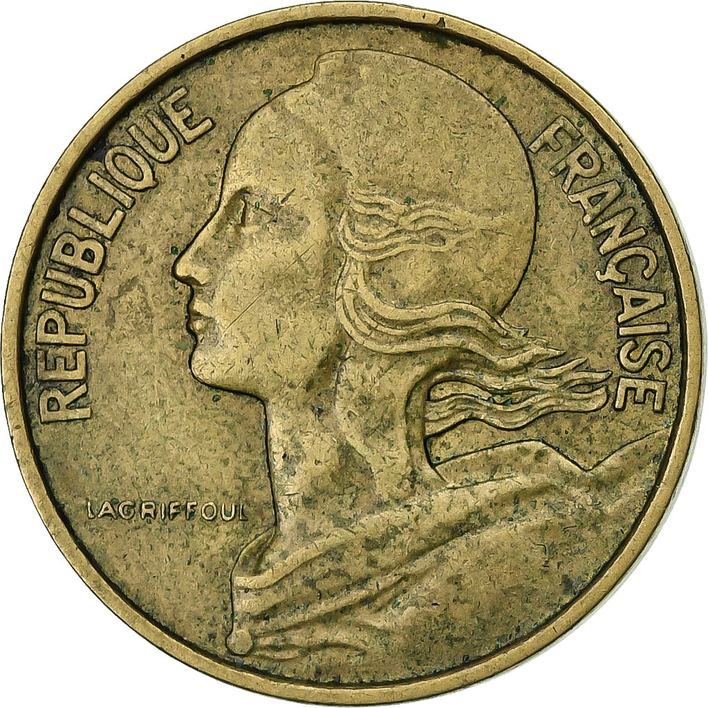 Francja, 10 Centimes, Marianne, 1964, Paris, Aluminium-Brąz, VF(30-35)