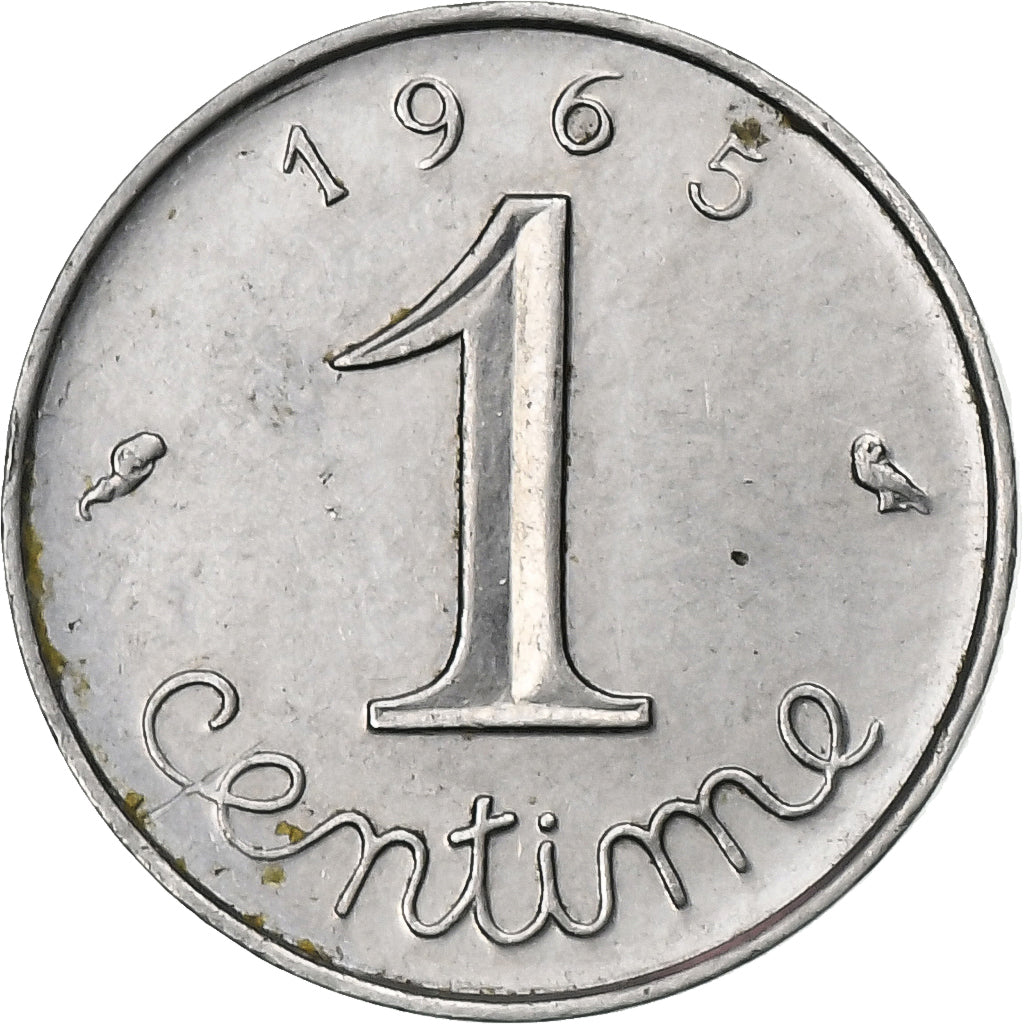 France, Centime, Épi, 1965, Paris, Acier inoxydable, SUP, Gadoury:91, KM:928