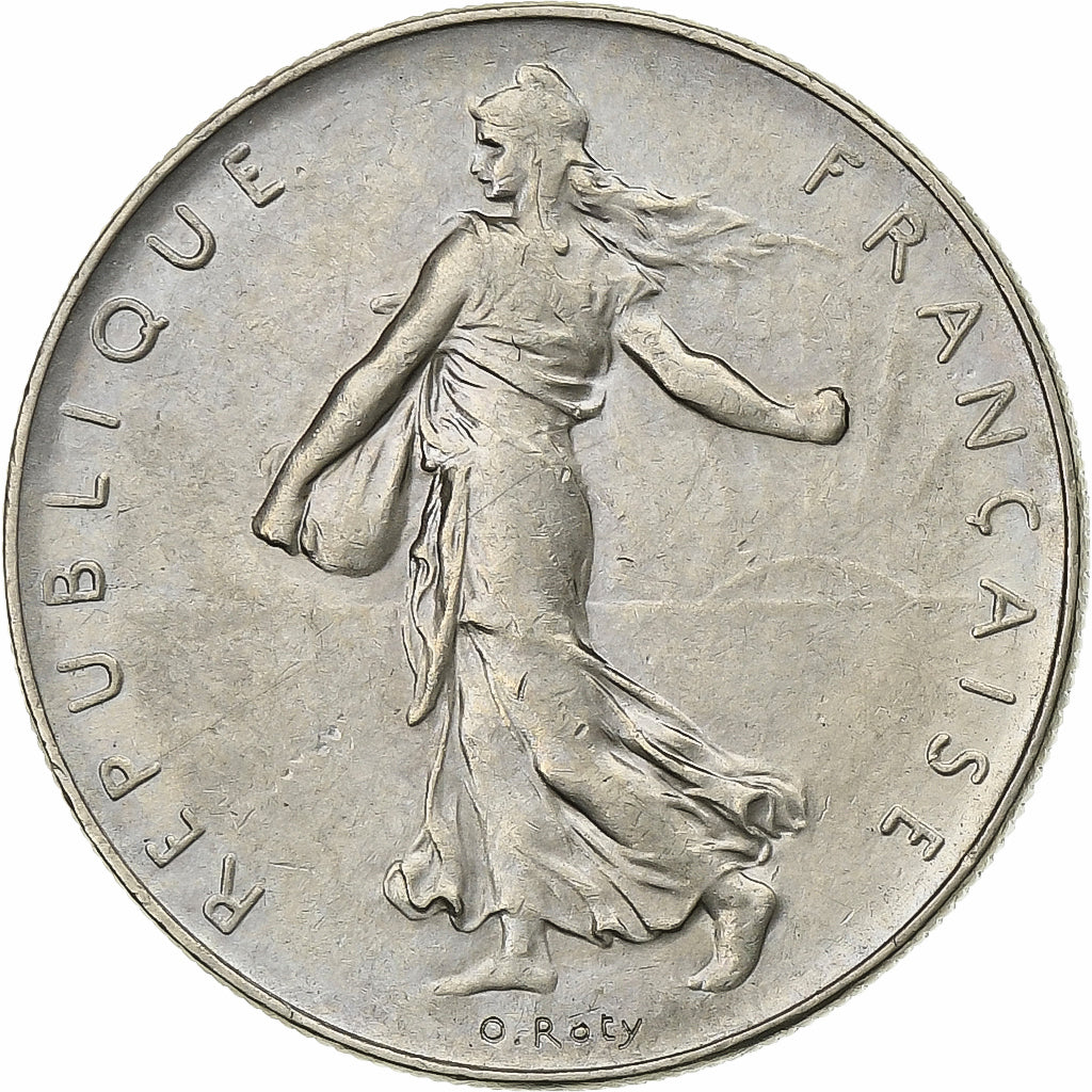 France, Franc, Semeuse, 1975, Paris, Nickel, AU(55-58), Gadoury:474, KM:925.2