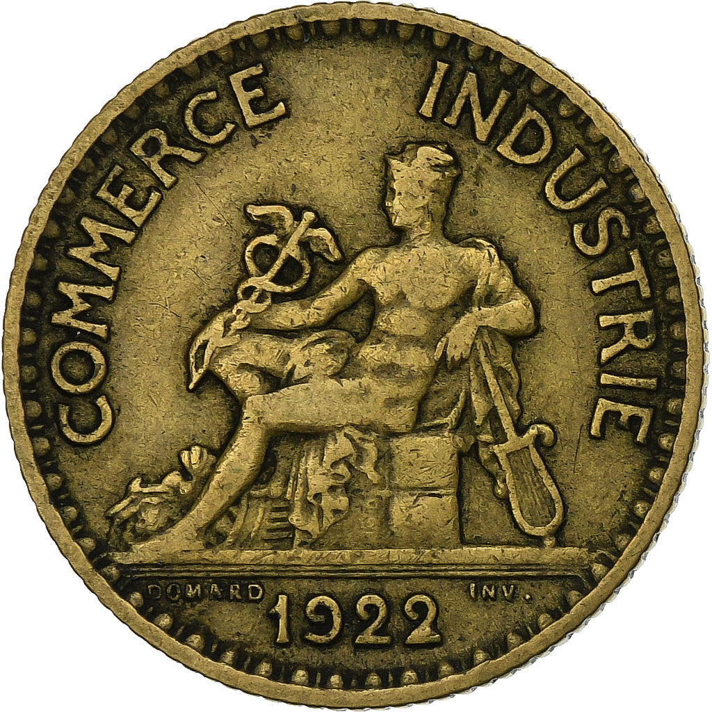 Francja, Franc, Chambre de commerce, 1922, Paris, Aluminium-Brąz, VF(30-35)