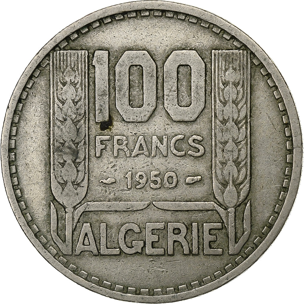 Algeria, 100 Francs, 1950, Paris, Kupfer-Nickel, S+, KM:93