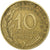 Francja, 10 Centimes, Marianne, 1976, Paris, Aluminium-Brąz, EF(40-45)
