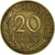 Francja, 20 Centimes, Marianne, 1962, Paris, Aluminium-Brąz, EF(40-45)
