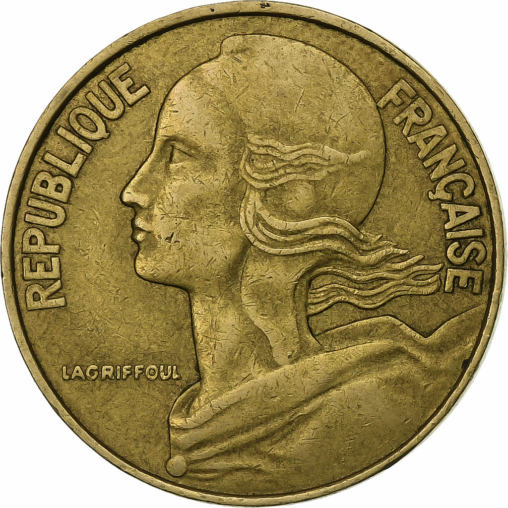 Francia, 20 Centimes, Marianne, 1977, Paris, Alluminio-bronzo, BB, Gadoury:332