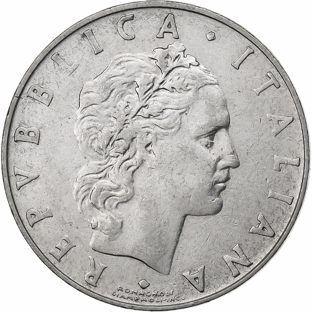 Italien, 50 Lire, 1959, Rome, Stainless Steel, S+, KM:95.1