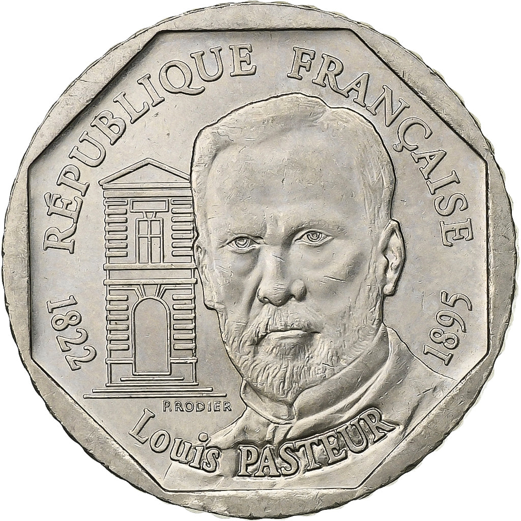 Frankrijk, 2 Francs, Pasteur, 1995, Nickel, PR, Gadoury:549, KM:1119