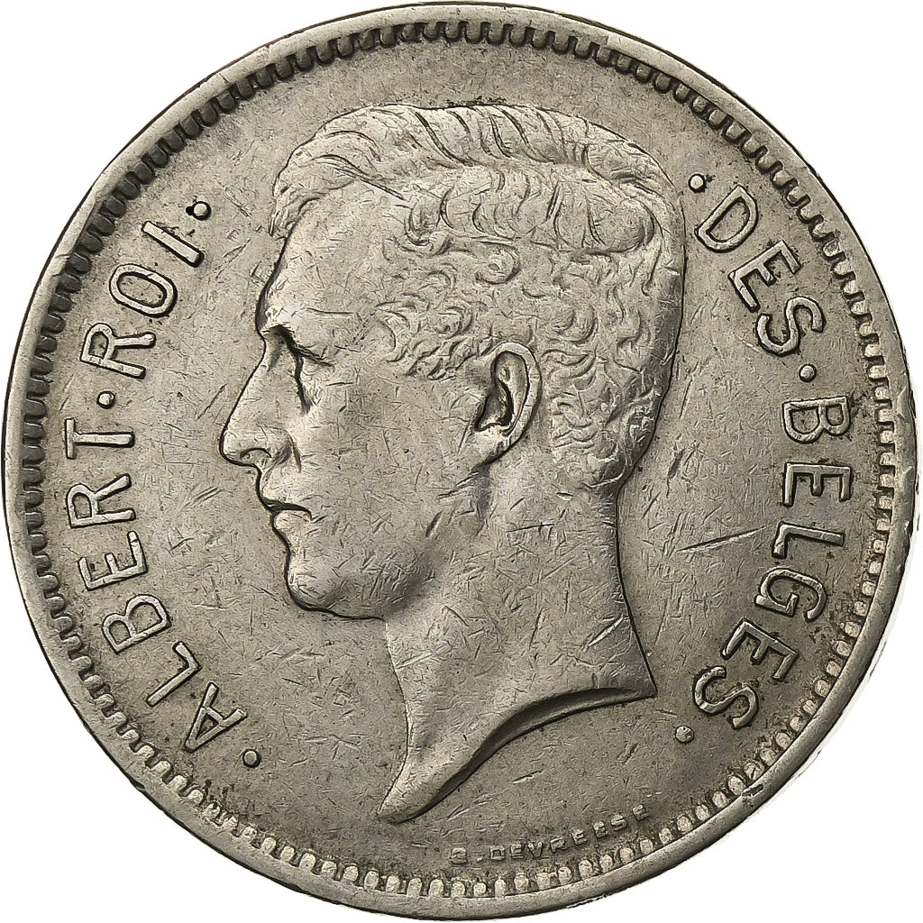 Bélgica, 5 Francs, 5 Frank, 1931, Níquel, MBC, KM:97.1