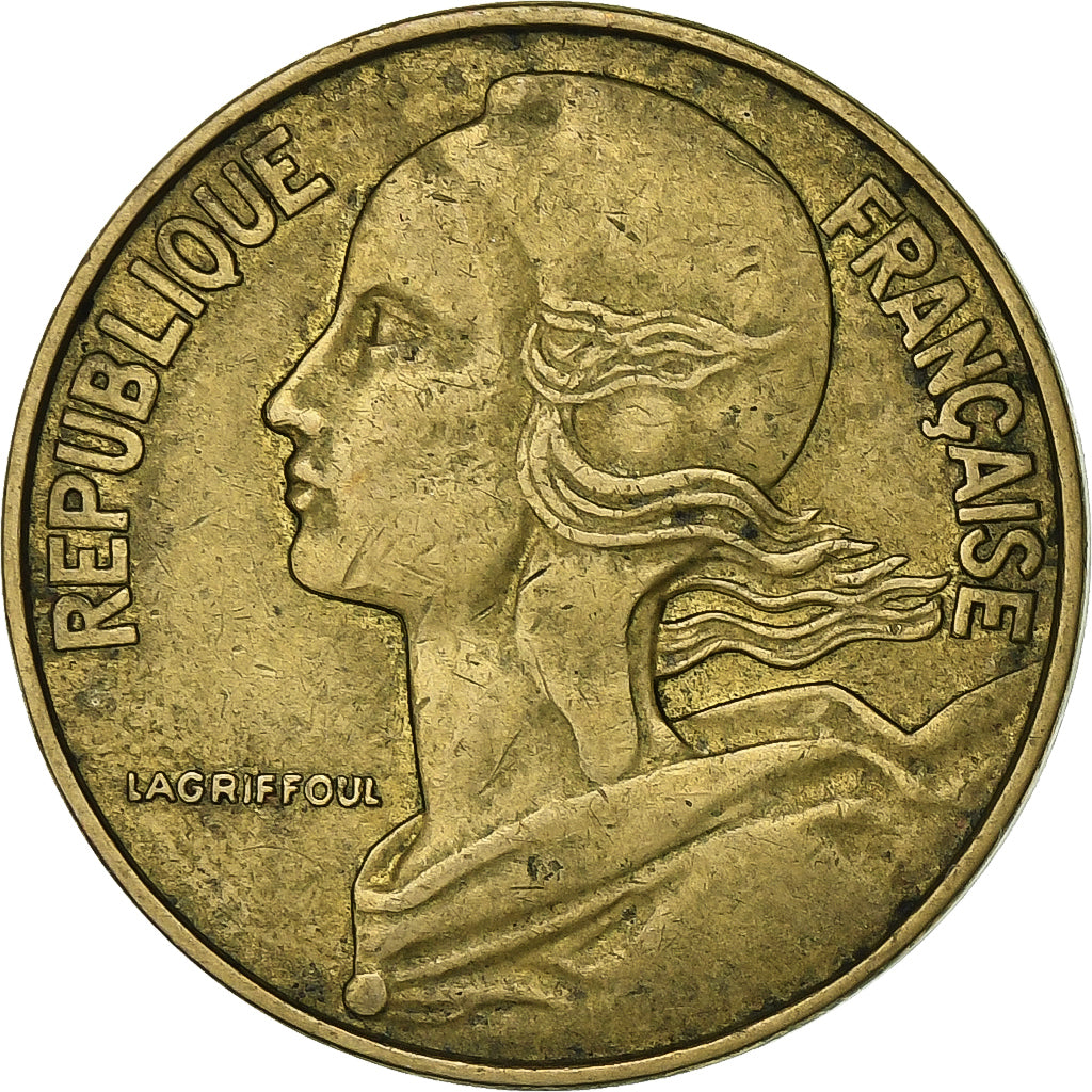 Francia, 20 Centimes, Marianne, 1965, Paris, Aluminio - bronce, MBC