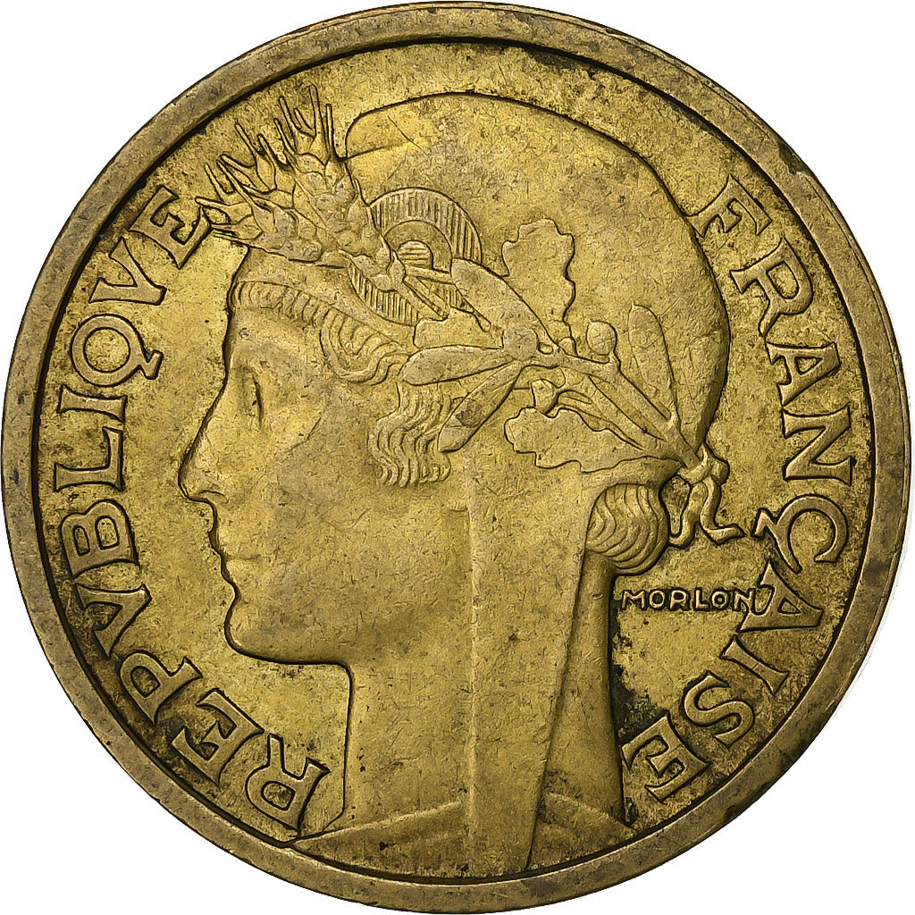 Francia, 2 Francs, Morlon, 1939, Paris, Aluminio - bronce, MBC+, Gadoury:535