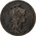 France, 10 Centimes, Dupuis, 1916, Paris, Bronze, VF(20-25), Gadoury:277, KM:843
