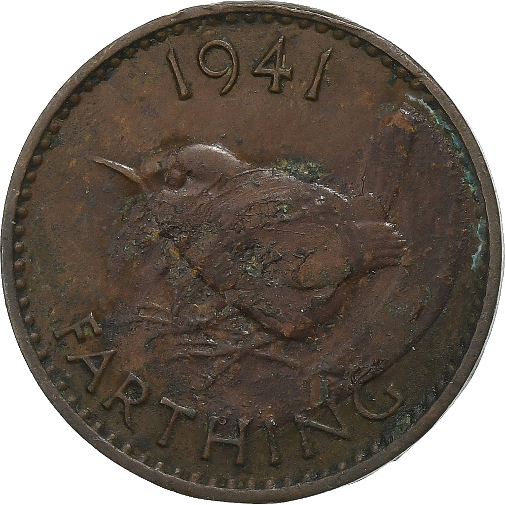 Großbritannien, George VI, Farthing, 1941, Bronze, S+, KM:843