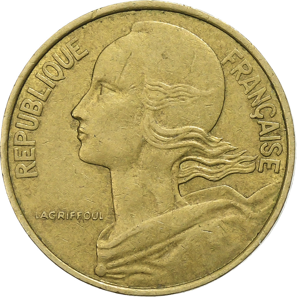 France, 10 Centimes, Marianne, 1978, Paris, Aluminum-Bronze, EF(40-45)