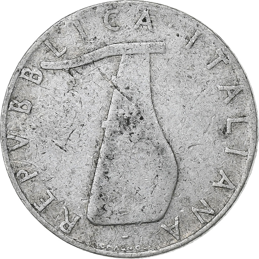 Italie, 5 Lire, 1955, Rome, Aluminium, TB, KM:92