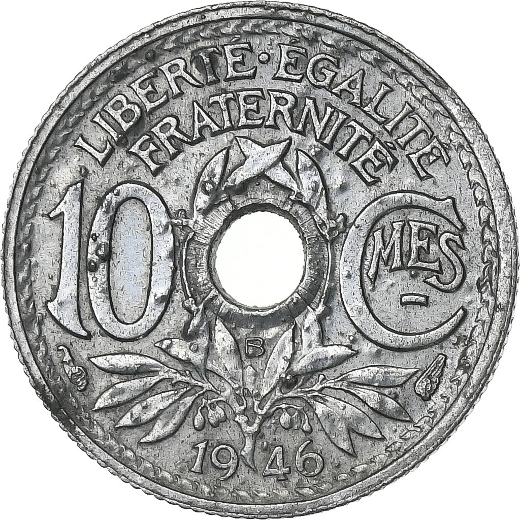 Coin, France, Lindauer, 10 Centimes, 1946, Beaumont - Le Roger, AU(55-58), Zinc