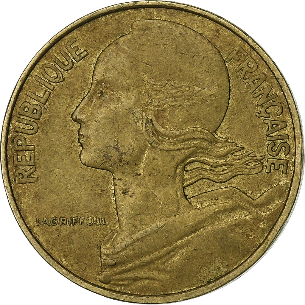 France, 10 Centimes, Marianne, 1983, Paris, Aluminum-Bronze, EF(40-45)