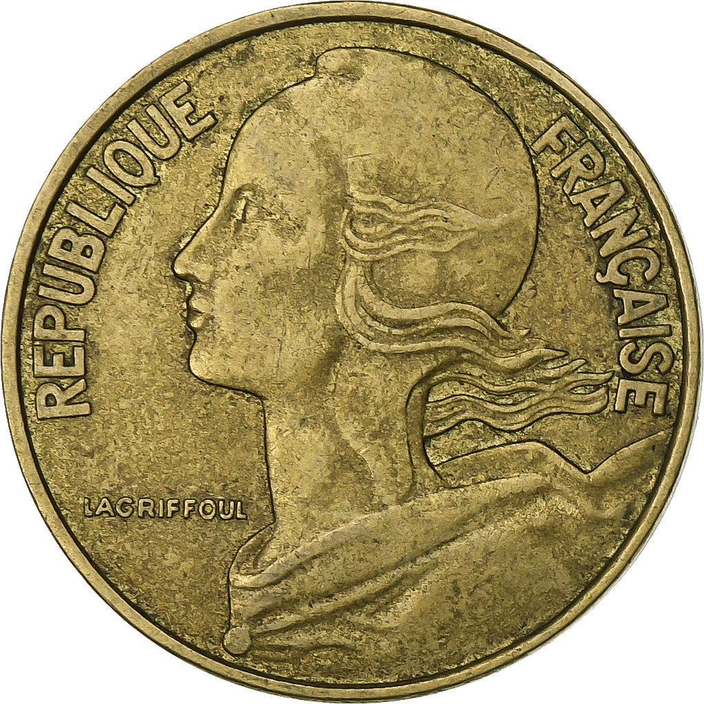 Francia, 20 Centimes, Marianne, 1967, Paris, Aluminio - bronce, MBC