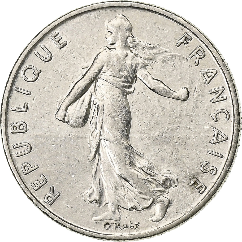 France, 1/2 Franc, Semeuse, 1986, Paris, Nickel, AU(50-53), KM:931.1