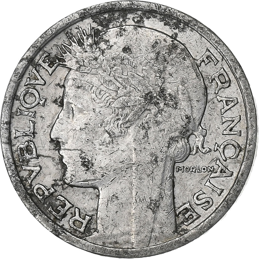 Frankreich, 50 Centimes, Morlon, 1945, Castelsarrasin, Aluminium, S+