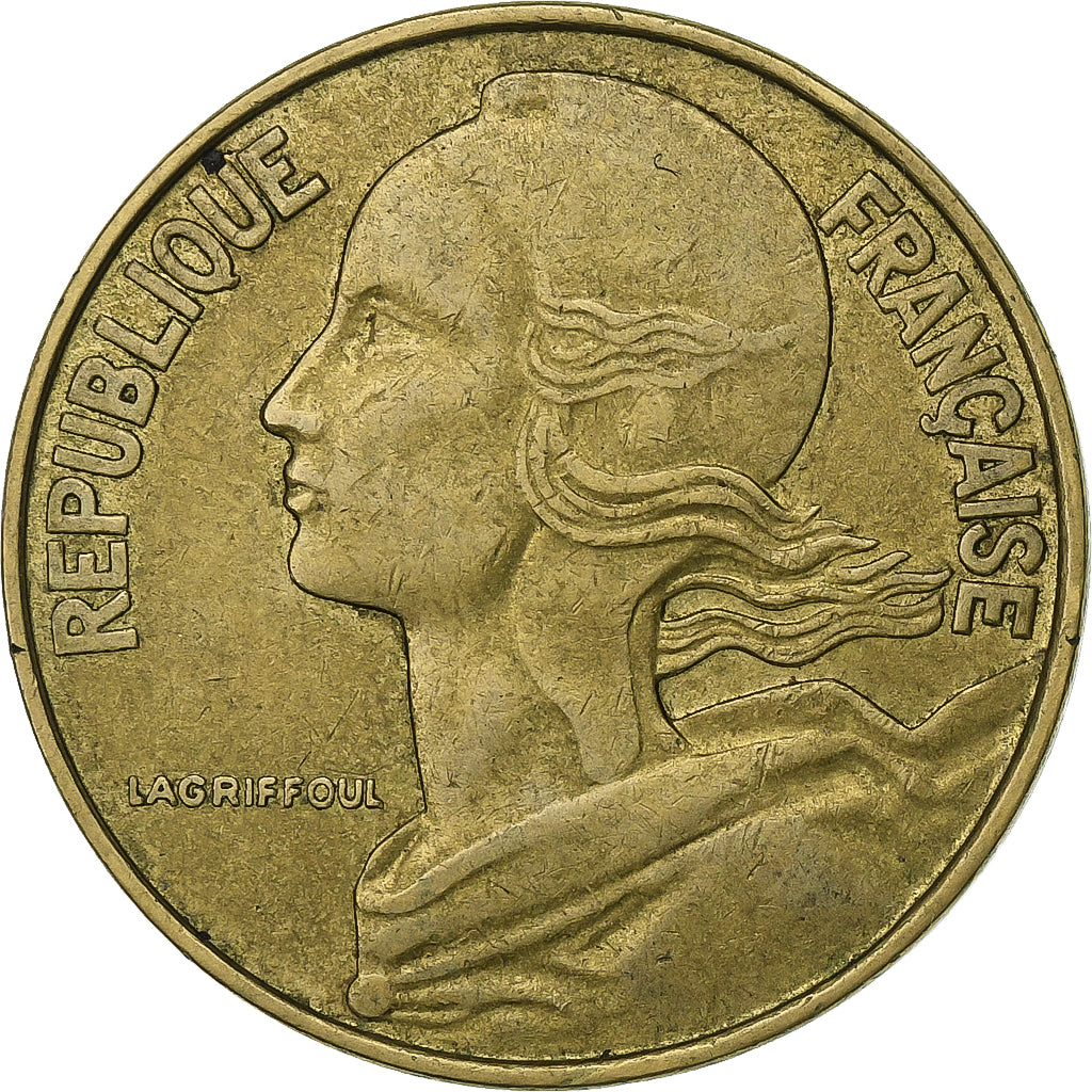 Francia, 20 Centimes, Marianne, 1971, Paris, Alluminio-bronzo, BB+, Gadoury:332