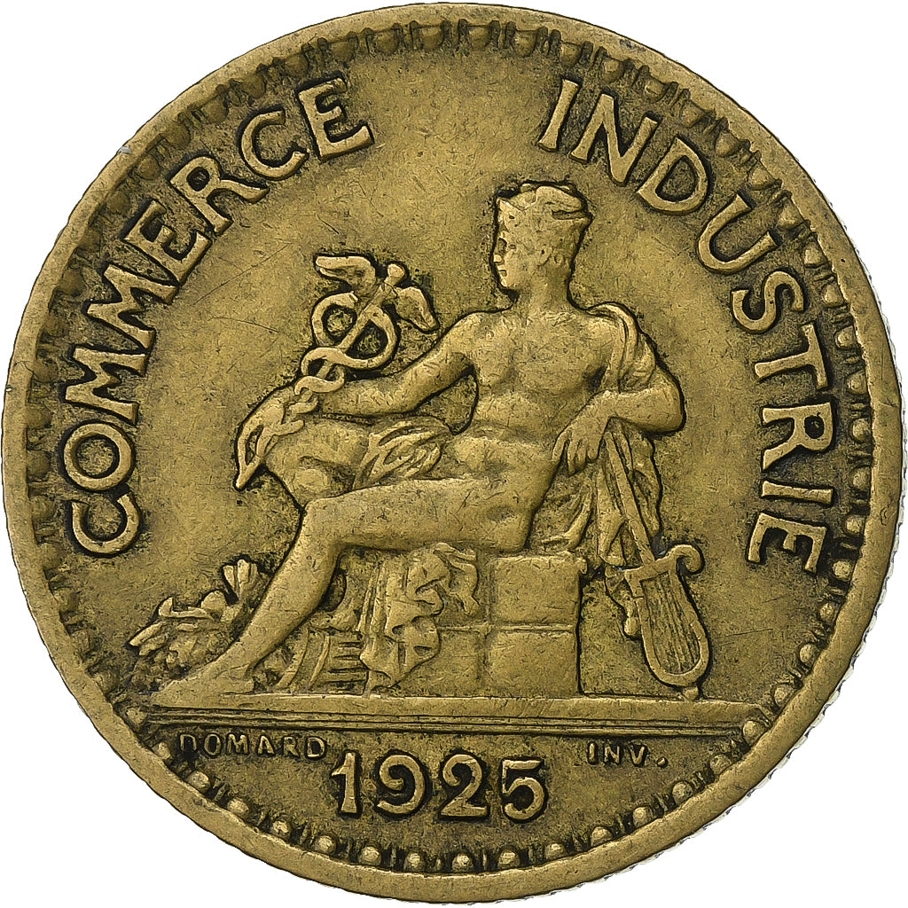 Francja, Franc, Chambre de commerce, 1925, Paris, Aluminium-Brąz, VF(30-35)