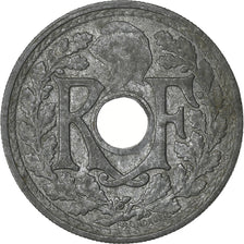 França, 20 Centimes, Lindauer, 1945, Paris, Zinco, VF(20-25), Gadoury:324