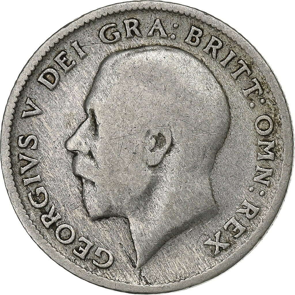 Großbritannien, George V, 6 Pence, 1922, Silber, S, KM:815a.1