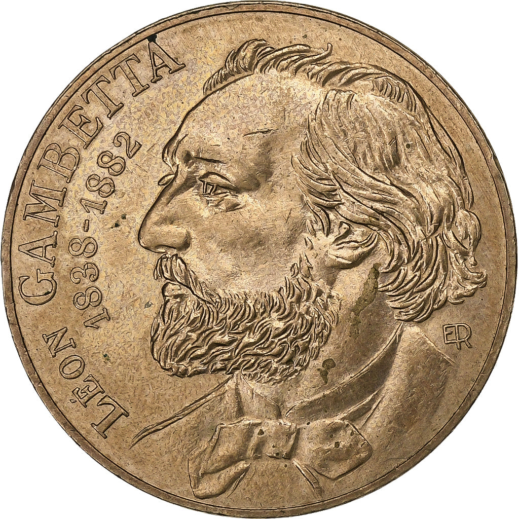 Francja, 10 Francs, Gambetta, 1982, Paris, Nikiel-Brąz, AU(50-53), Gadoury:815