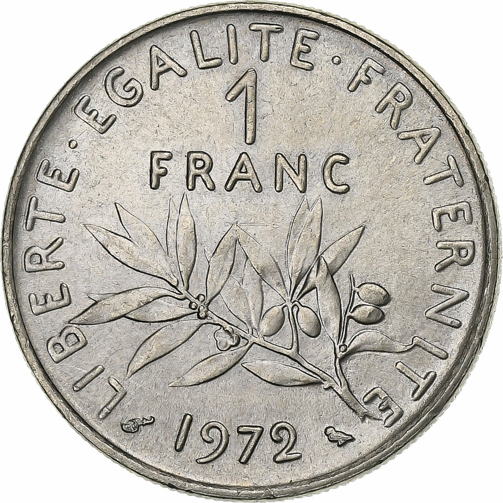 Frankrijk, Franc, Semeuse, 1972, Paris, Nickel, PR+, Gadoury:474, KM:925.1