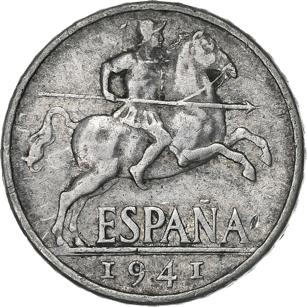 Spanien, 10 Centimos, 1941, Aluminium, S, KM:766