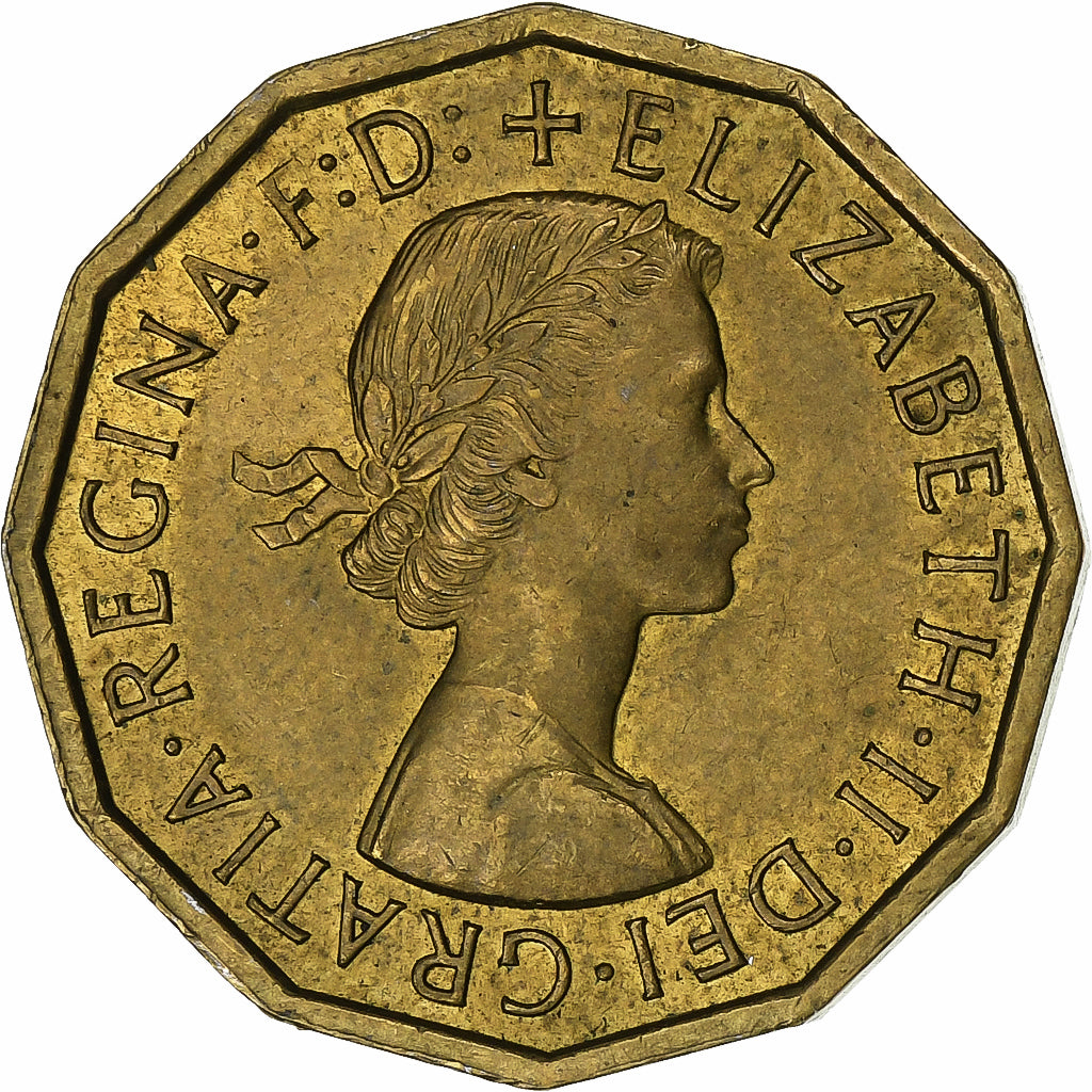 Großbritannien, Elizabeth II, 3 Pence, 1960, Nickel-brass, VZ, KM:900