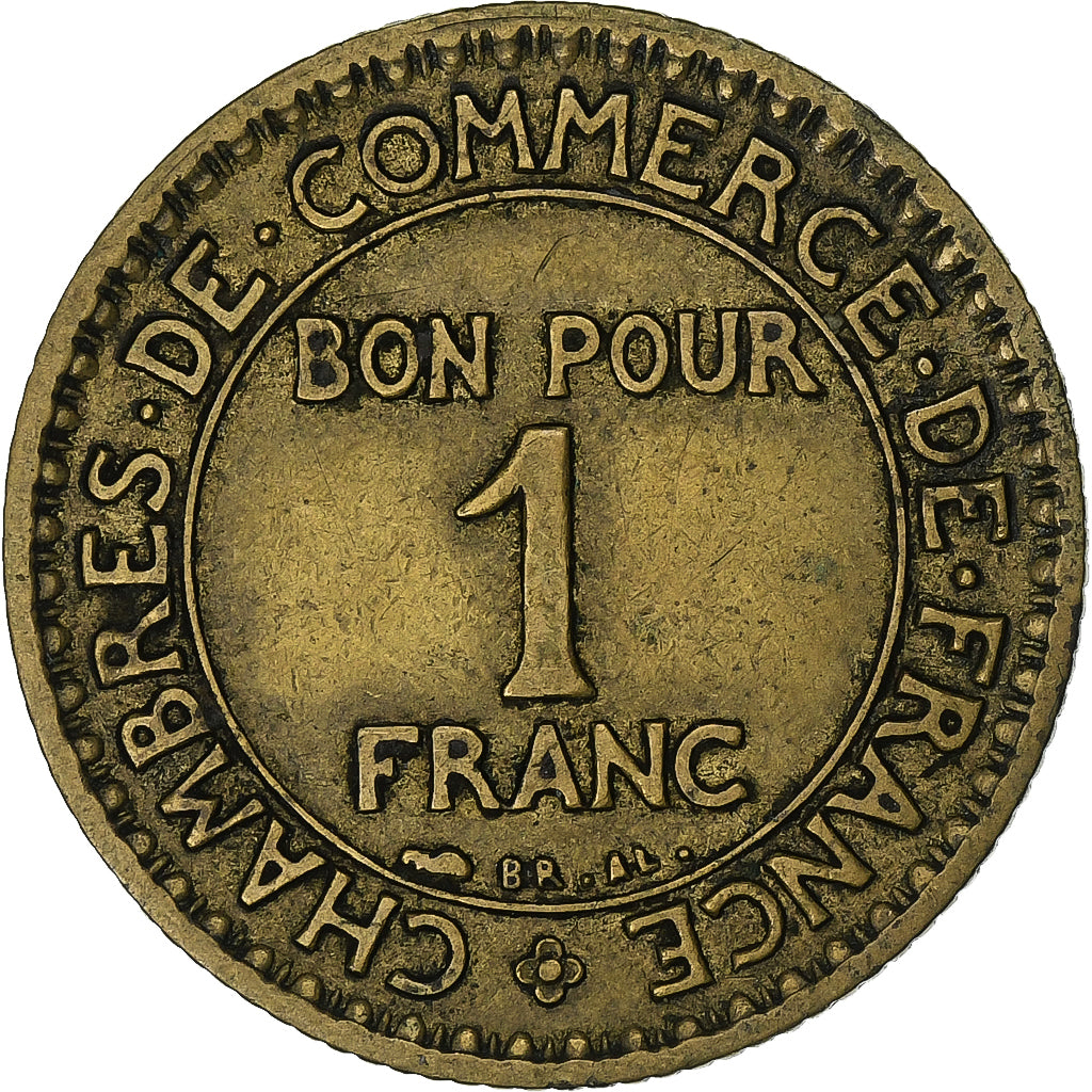 Frankreich, Franc, Chambre de commerce, 1927, Paris, Aluminum-Bronze, SS